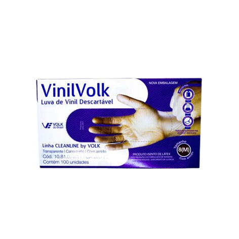 LUVA DE PROCEDIMENTO VINIL COM PO VOLK M