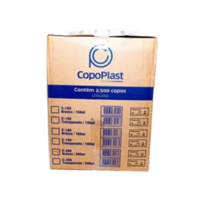 COPO COPOPLAST PS BRANCO 200ML - CX 25X100UN