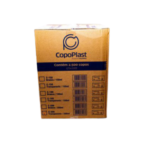 COPO COPOPLAST PS TRANSPARENTE 200ML - CX 25X100UN