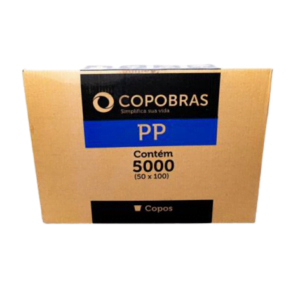 COPO COPOBRAS PP BRANCO 50ML - CX 50X100UN