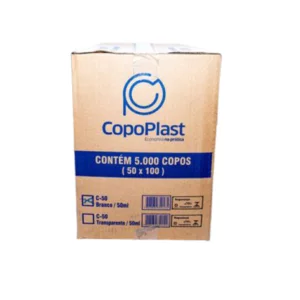 COPO COPOPLAST PS BRANCO 50ML - CX 50X100UN