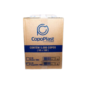 COPO COPOPLAST PS TRANPARENTE 50ML - CX 50X100UN
