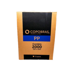 COPO COPOBRAS PP TRANSPARENTE 300ML - CX 20X100UN