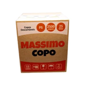 COPO MASSIMO PS TRANSPARENTE 200ML - CX 25X100UN