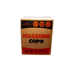 COPO MASSIMO PP TRANSPARENTE 180ML - CX 25X100UN