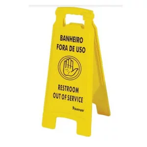 PLACA SINALIZADORA BANHEIRO FORA DE USO