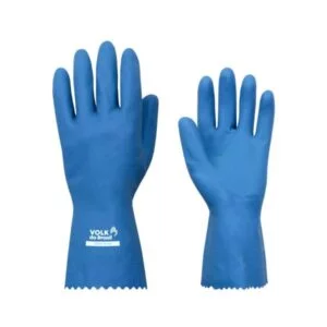 LUVA LATEX AZUL VERNIZ SILVER VOLK M