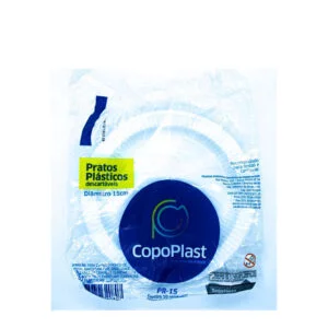 PRATO DESCARTAVEL COPOPLAST RASO 15CM
