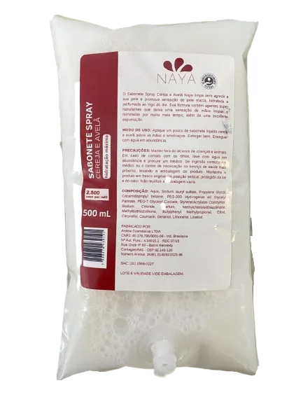 5018 – SABONETE SPRAY CEREJA E AVELA 500ML NAYA – Ever Limp